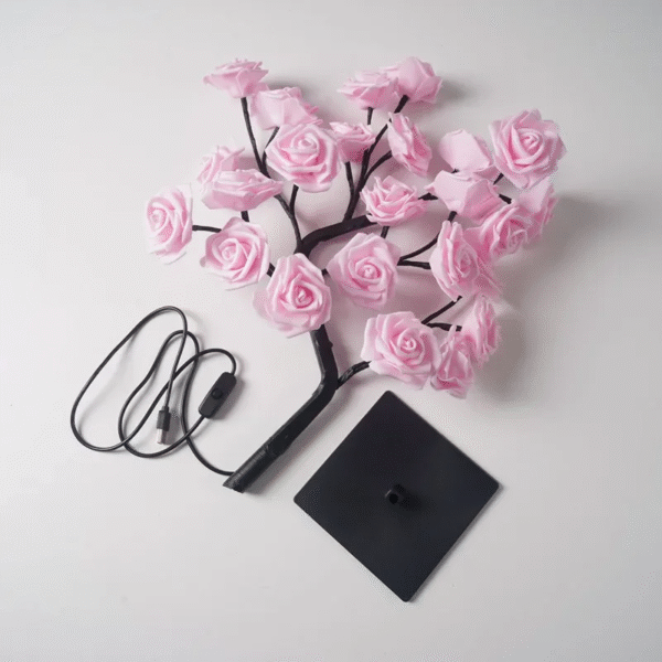 LED Table Lamp Rose Flower Tree USB Night Lights Home Decoration LED Table Lights Parties Xmas Christmas Wedding Bedroom Decor - Image 5
