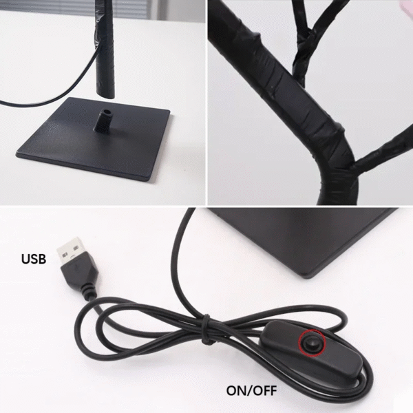 LED Table Lamp Rose Flower Tree USB Night Lights Home Decoration LED Table Lights Parties Xmas Christmas Wedding Bedroom Decor - Image 6