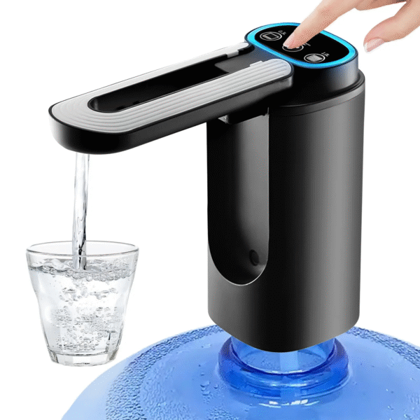 Water Bottle Pump Automatic Water Dispenser for 5 Gallon Bottle Type-C Charging Portable Electric Water Dispenser Pump (Black) - Image 2