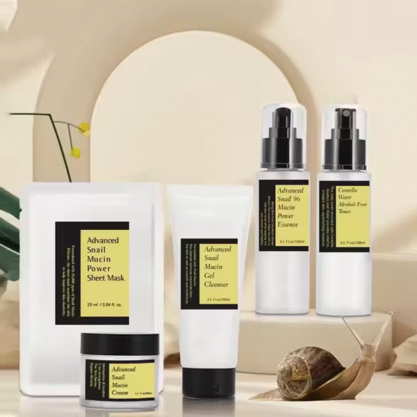 BLIW Korean Cosmetics Hydrating Moisturizing Advanced Snail Mucin Collagen Serum Skin Care Set - Image 2